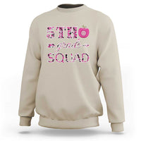 Funny Back To School Hunting Sweatshirt 5TH Grade Squad Pink Camo Flag Apple Arrow - Wonder Print Shop