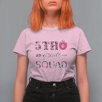 Funny Back To School Hunting T Shirt For Women 5TH Grade Squad Pink Camo Flag Apple Arrow - Wonder Print Shop