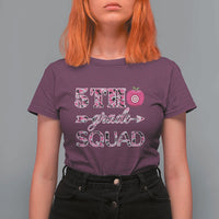 Funny Back To School Hunting T Shirt For Women 5TH Grade Squad Pink Camo Flag Apple Arrow - Wonder Print Shop