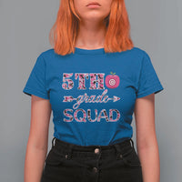Funny Back To School Hunting T Shirt For Women 5TH Grade Squad Pink Camo Flag Apple Arrow - Wonder Print Shop