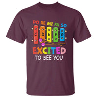 Music Teacher T Shirt Do Re Mi Fa So Excited To See You Back To School - Wonder Print Shop