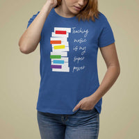 Music Teacher T Shirt For Women Teaching Music Is My Superpower - Wonder Print Shop