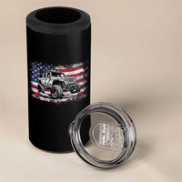 American Flag UTV Side By Side SXS Off Road Car 4 in 1 Can Cooler Tumbler - Wonder Print Shop