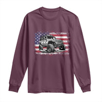 American Flag UTV Side By Side SXS Off Road Car Long Sleeve Shirt - Wonder Print Shop