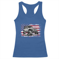 American Flag UTV Side By Side SXS Off Road Car Racerback Tank Top - Wonder Print Shop