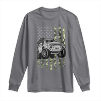 Camouflage American Flag UTV Side By Side SXS Off Road Car Long Sleeve Shirt - Wonder Print Shop