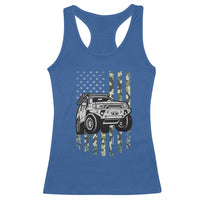 Camouflage American Flag UTV Side By Side SXS Off Road Car Racerback Tank Top - Wonder Print Shop