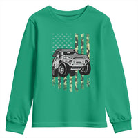 Camouflage American Flag UTV Side By Side SXS Off Road Car Youth Sweatshirt - Wonder Print Shop