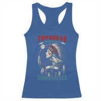 Native American Women Racerback Tank Top Frybread Thighs Skoden Eyes Dreamcatcher - Wonder Print Shop