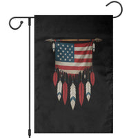 Native American Vintage Feathers USA Flag Garden Flag - Wonder Print Shop