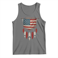 Native American Vintage Feathers USA Flag Tank Top - Wonder Print Shop