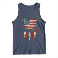 Native American Vintage Feathers USA Flag Tank Top - Wonder Print Shop