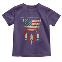 Native American Vintage Feathers USA Flag Toddler T Shirt - Wonder Print Shop