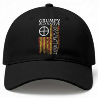 Funny Native American Baseball Cap Grumpy Old Native I Do What I Want American Flag