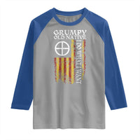 Funny Native American Raglan Shirt Grumpy Old Native I Do What I Want American Flag - Wonder Print Shop