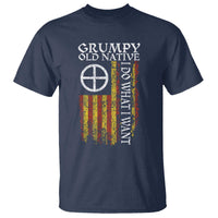 Funny Native American T Shirt Grumpy Old Native I Do What I Want American Flag - Wonder Print Shop