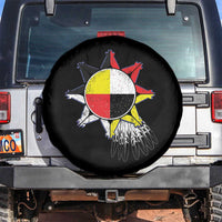 Oglala Lakota Native American Medicine Wheel Feathers Spare Tire Cover - Wonder Print Shop