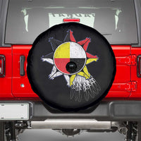Oglala Lakota Native American Medicine Wheel Feathers Spare Tire Cover - Wonder Print Shop