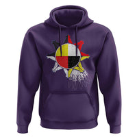 Oglala Lakota Native American Medicine Wheel Feathers Hoodie - Wonder Print Shop