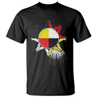Oglala Lakota Native American Medicine Wheel Feathers T Shirt - Wonder Print Shop