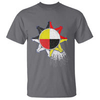 Oglala Lakota Native American Medicine Wheel Feathers T Shirt - Wonder Print Shop