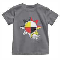 Oglala Lakota Native American Medicine Wheel Feathers Toddler T Shirt - Wonder Print Shop