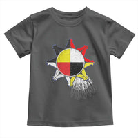 Oglala Lakota Native American Medicine Wheel Feathers Toddler T Shirt - Wonder Print Shop
