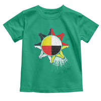 Oglala Lakota Native American Medicine Wheel Feathers Toddler T Shirt - Wonder Print Shop