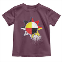 Oglala Lakota Native American Medicine Wheel Feathers Toddler T Shirt - Wonder Print Shop