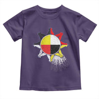 Oglala Lakota Native American Medicine Wheel Feathers Toddler T Shirt - Wonder Print Shop