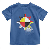 Oglala Lakota Native American Medicine Wheel Feathers Toddler T Shirt - Wonder Print Shop