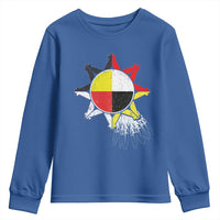 Oglala Lakota Native American Medicine Wheel Feathers Youth Sweatshirt - Wonder Print Shop