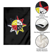 Oglala Lakota Nation Medicine Wheel Native American Garden Flag - Wonder Print Shop