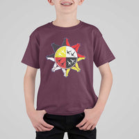 Oglala Lakota Nation Medicine Wheel Native American T Shirt For Kid - Wonder Print Shop