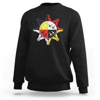 Oglala Lakota Nation Medicine Wheel Native American Sweatshirt - Wonder Print Shop