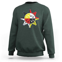 Oglala Lakota Nation Medicine Wheel Native American Sweatshirt - Wonder Print Shop