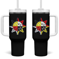 Oglala Lakota Nation Medicine Wheel Native American Tumbler With Handle - Wonder Print Shop