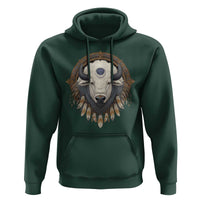 Native American White Buffalo And Eagle Feathers Hoodie - Wonder Print Shop