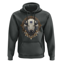 Native American White Buffalo And Eagle Feathers Hoodie - Wonder Print Shop