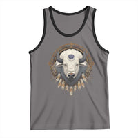 Native American White Buffalo And Eagle Feathers Tank Top - Wonder Print Shop