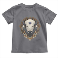 Native American White Buffalo And Eagle Feathers Toddler T Shirt - Wonder Print Shop