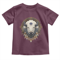 Native American White Buffalo And Eagle Feathers Toddler T Shirt - Wonder Print Shop