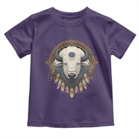 Native American White Buffalo And Eagle Feathers Toddler T Shirt - Wonder Print Shop
