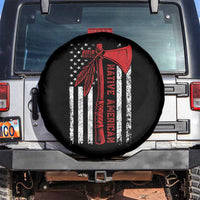 Native American Tomahawk Vintage USA Flag Tribal Tradition Spare Tire Cover - Wonder Print Shop