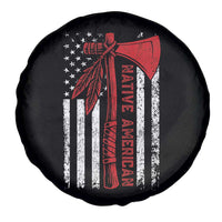 Native American Tomahawk Vintage USA Flag Tribal Tradition Spare Tire Cover - Wonder Print Shop
