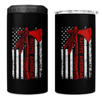 Native American Tomahawk Vintage USA Flag Tribal Tradition 4 in 1 Can Cooler Tumbler - Wonder Print Shop