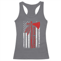 Native American Tomahawk Vintage USA Flag Tribal Tradition Racerback Tank Top - Wonder Print Shop