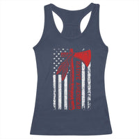 Native American Tomahawk Vintage USA Flag Tribal Tradition Racerback Tank Top - Wonder Print Shop