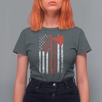 Native American Tomahawk Vintage USA Flag Tribal Tradition T Shirt For Women - Wonder Print Shop