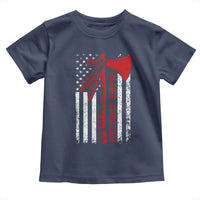 Native American Tomahawk Vintage USA Flag Tribal Tradition Toddler T Shirt - Wonder Print Shop